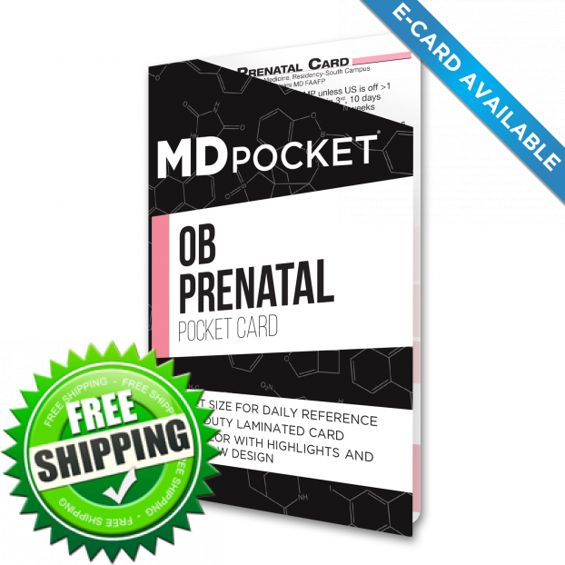 OB prenatal pocket card