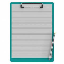 Letter Size 8.5 x 11 Aluminum Clipboard | Teal Letter Size 8.5 x 11 Aluminum Clipboard | Teal