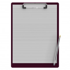 Letter Size 8.5 x 11 Aluminum Clipboard | Wine