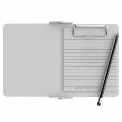 White Mini Novel ISO Clipboard - Slightly Damaged