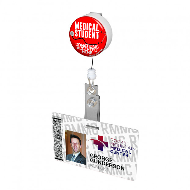 Medical Student Donations Button Badge Reel 