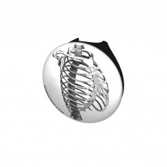 Vintage Ribcage Diagram Stethoscope Button