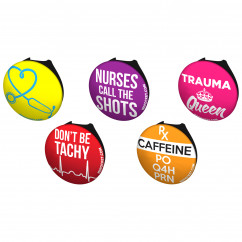 Witty Nurse Stethoscope Button Pack